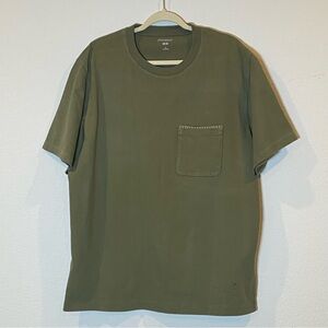 JW Anderson Green Thick Cotton Short Sleeve Shirt with Pocket Size XL